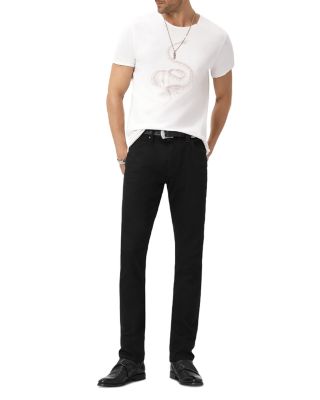 Raw Edge Fine Line Embroidered Tee