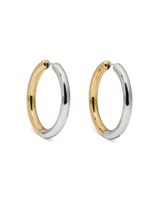 Interlock Medium Hoop Earrings, 1.4"