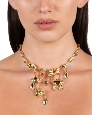 Brut Mosaic Cascade Statement Necklace, 15" 