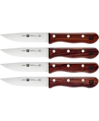 4-Piece Steakhouse Steak Knife Set with Storage Case