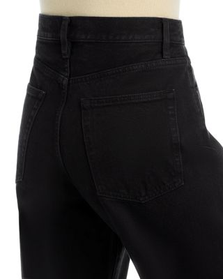 The Bubble High Rise Barrel Leg Jeans in Black
