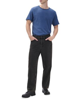 Baggy Authentic Straight Leg Jeans, Black/Brown