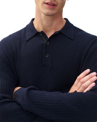 Crawford Wool & Cashmere Blend Polo Sweater