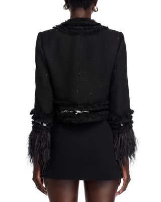 Dune Cropped Sequin Tweed Jacket