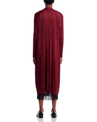Pliss&eacute; Duster Cardigan