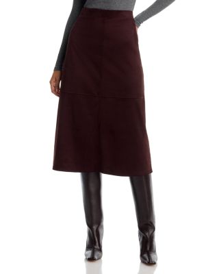 Faux Suede A Line Skirt