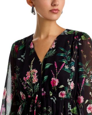 Tiered Floral Print Dress