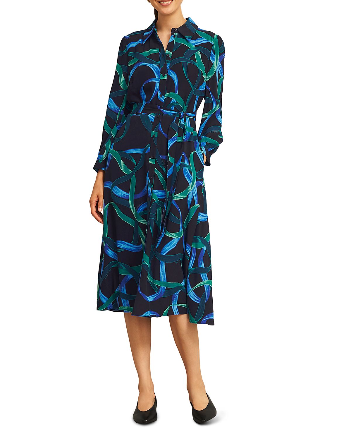 Hobbs London Petite Alis Printed Shirtdress