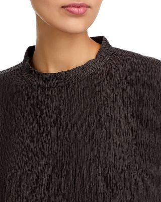 Mock Neck Short Sleeve Top