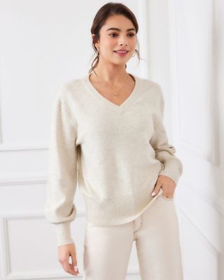 Sequinned V Neck Sweater