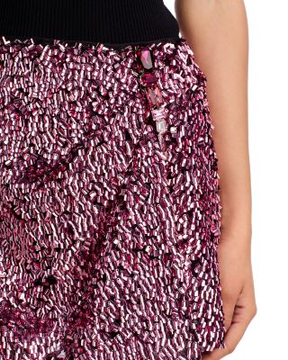 Sequin Tee & Crystal Detail Mini Skirt