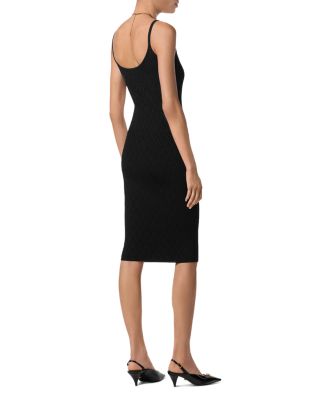 Textured V Jacquard Dress