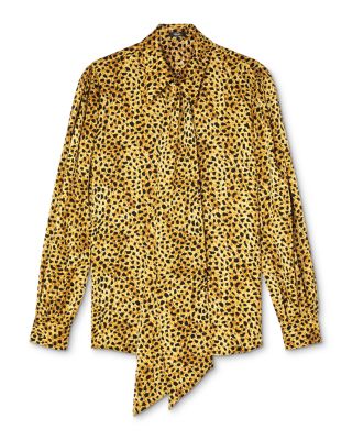 Silk Cheetah Print Blouse