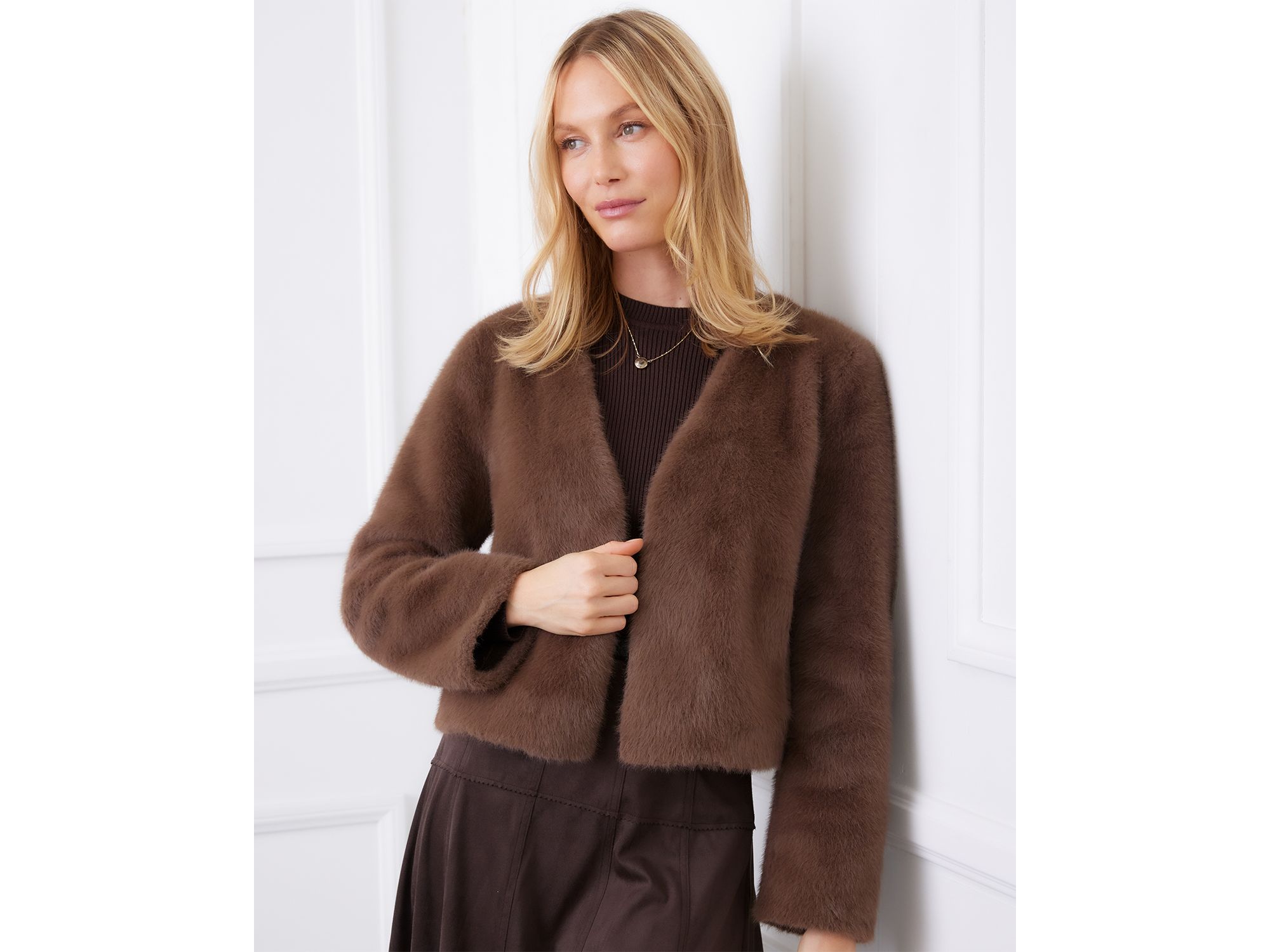 Reversible Faux Fur Jacket — Image 9