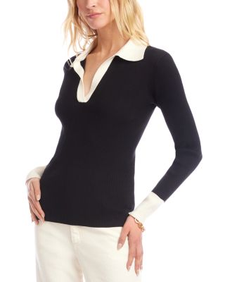 Collared Ribbed Sweater