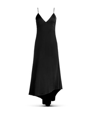 Luciana Deep V Asymmetrical Dress