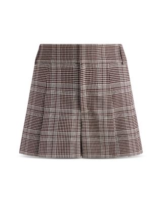 Scarlet Houndstooth Flutter Shorts  