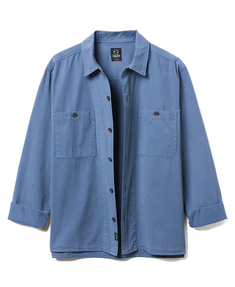 Junk Food Clothing Unisex Washed Twill Work Shirt In Purple