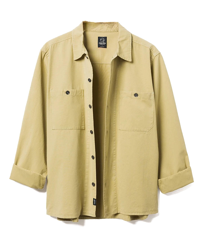 Junk Food Clothing Unisex Washed Twill Work Shirt In Brown