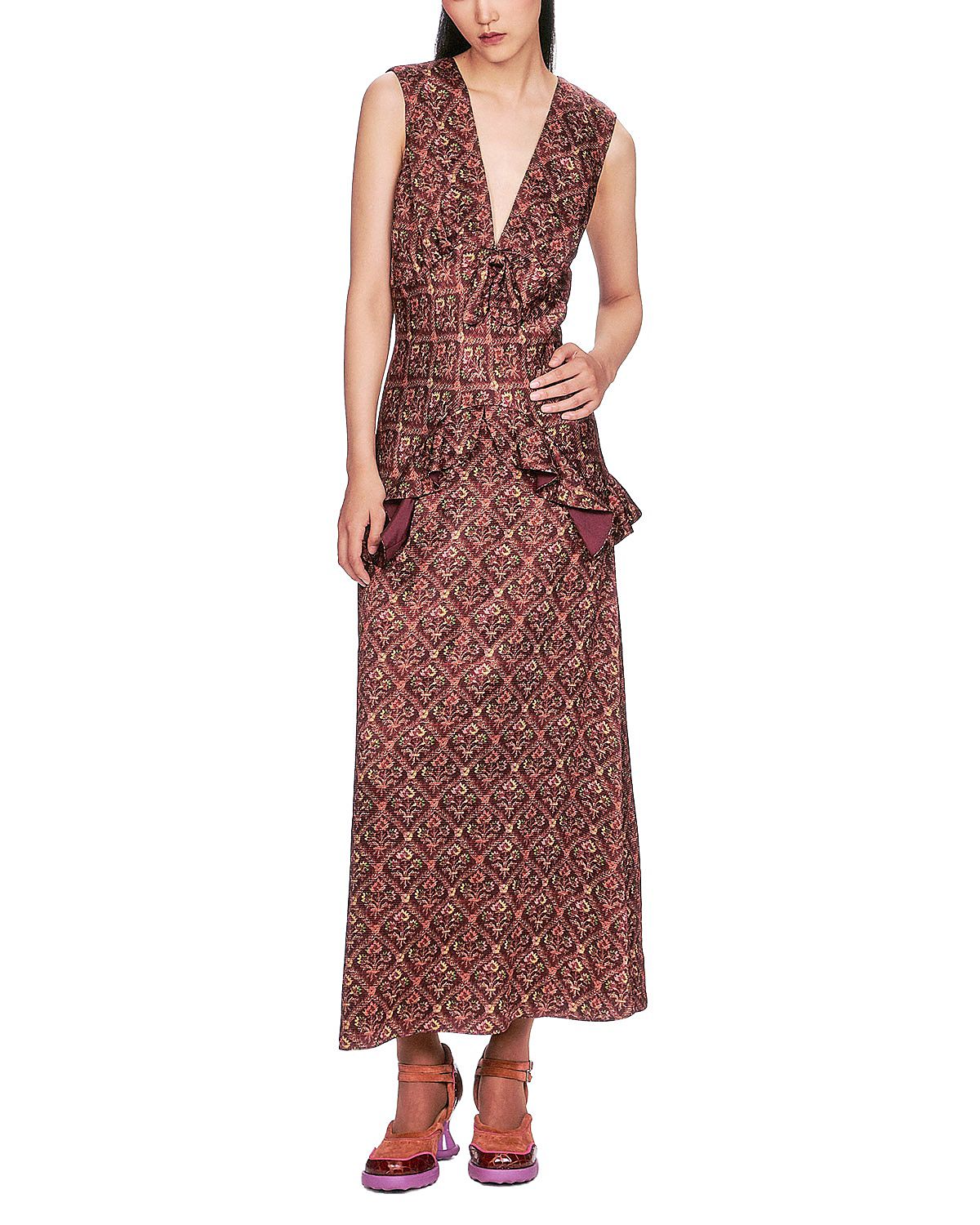 Anna Sui Wallpaper Medley Maxi Dress