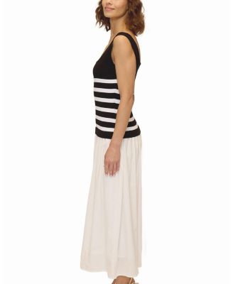 Women's Sienna Squareneck Twofer Midi Dress