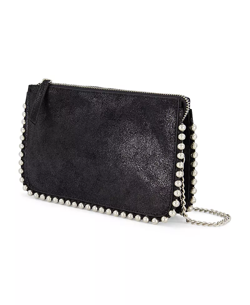 Elle Collection Silver Trimmed Wallet on Chain Clutches Bag