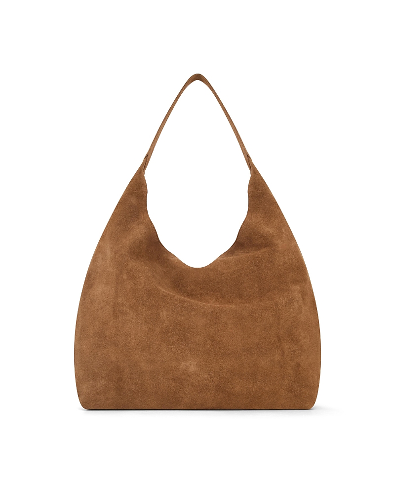 Elle Collection Faux Suede Slouch Bag Totes In Brown