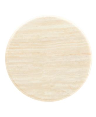 Lippa Round Artificial Travertine Side Table