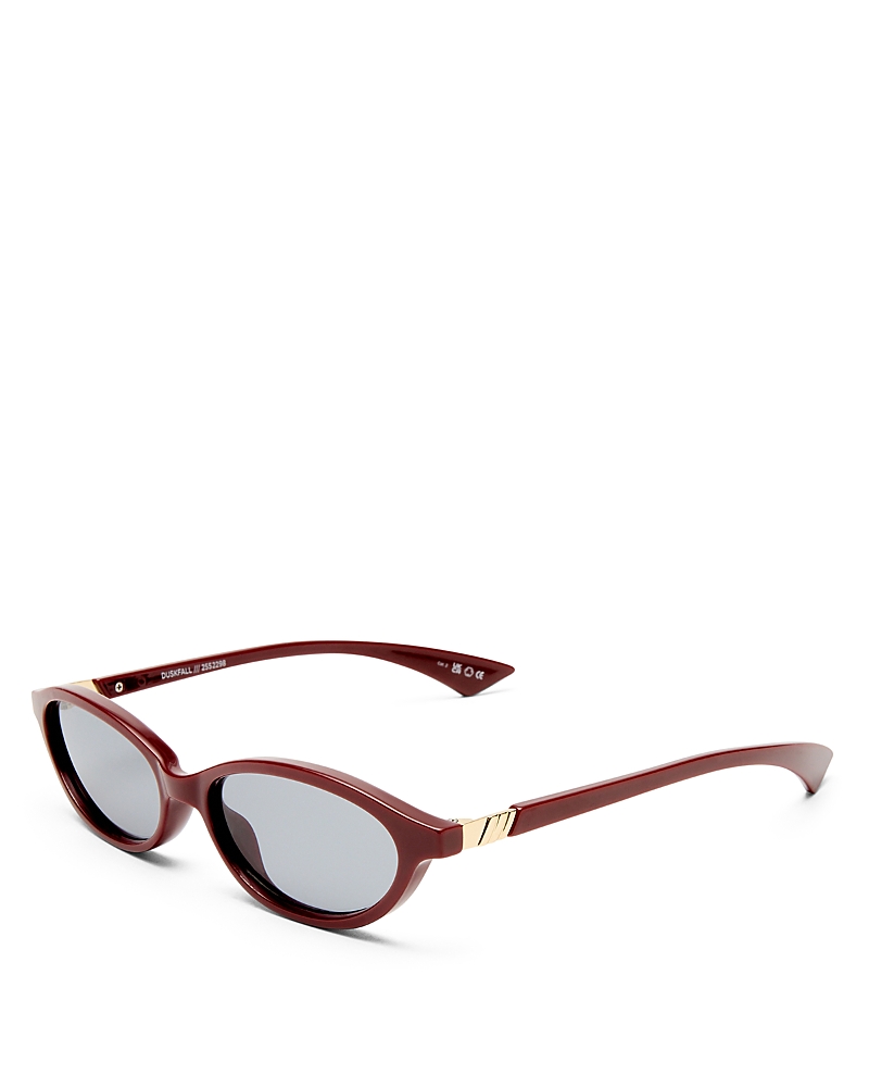 Le Specs Duskfall Oval Sunglasses, 55mm In Burgundy
