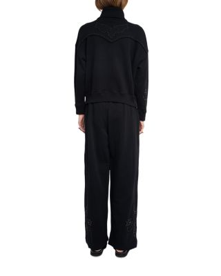 Milly Studded Zip Sweatshirt