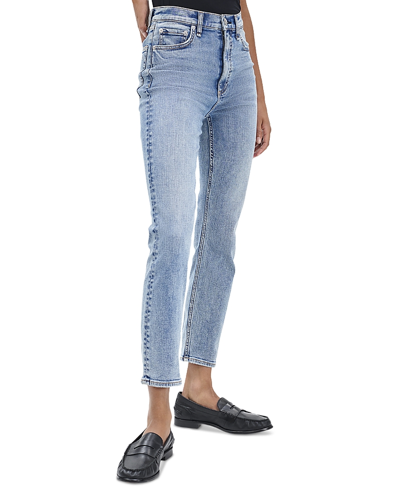 Rag & Bone Flexi Wren High Rise Slim Ankle Jeans In Nyasa In Blue