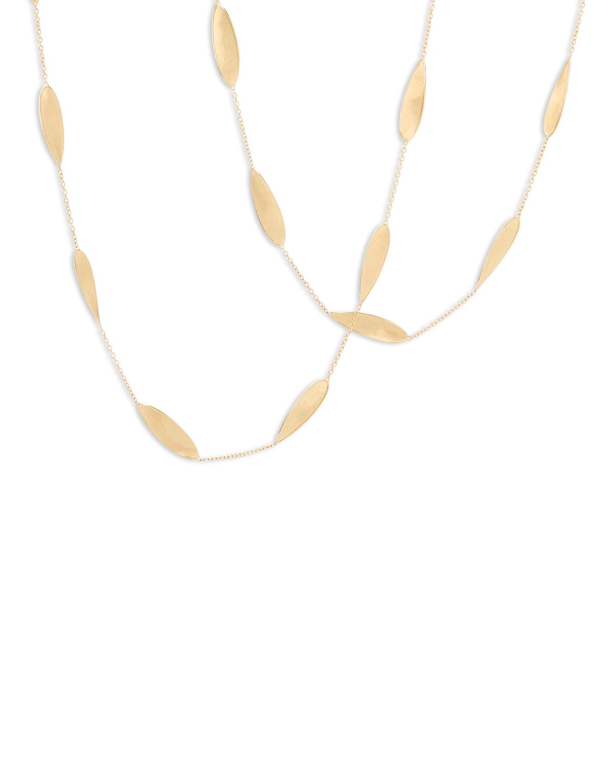 Station Long Necklace in 18K Yellow Gold, 36"