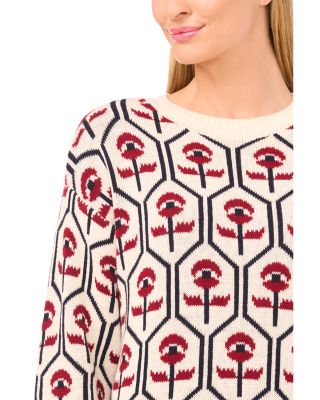 Flower Jacquard Sweater