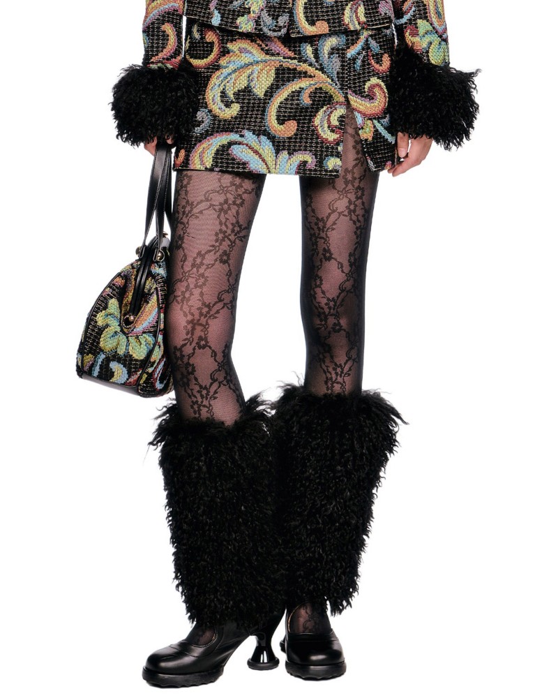 Anna Sui Tapestry Mini Skirt in Black