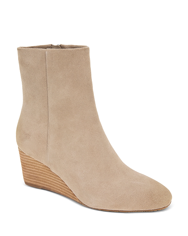 Gentle Souls by Kenneth Cole Women's Nash Brown Suede Wedge Booties