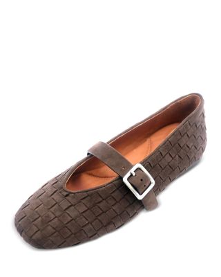 Women's Winifred Woven Suede Ballerina Flats