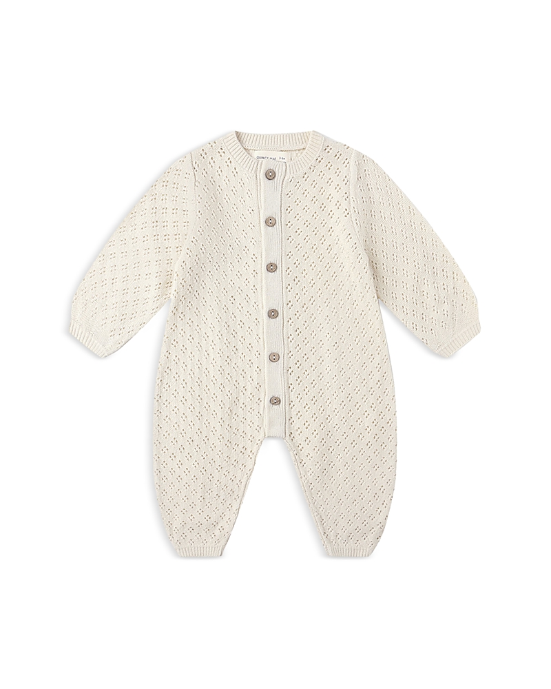 Quincy Mae Girls' Long Sleeved Bubble Romper - Baby In Brown