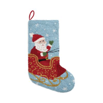 Santa On Sleigh Hook Stocking