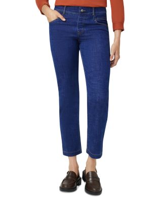 Crosshatch Mid Rise Straight Jeans in Indigo