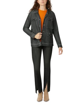 Crosshatch High Rise Bootcut Jeans in Black