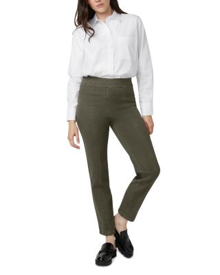 Mid Rise Straight Jeans in Olive Night