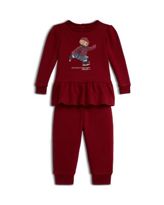 Girls' Polo Bear Fleece Sweatshirt & Pant Set - Baby