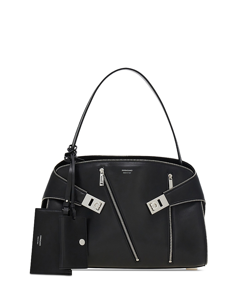 Ferragamo Hug Handbag In Black