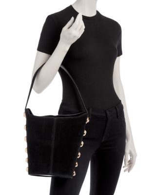 Amaya Embellished Suede Bucket Bag