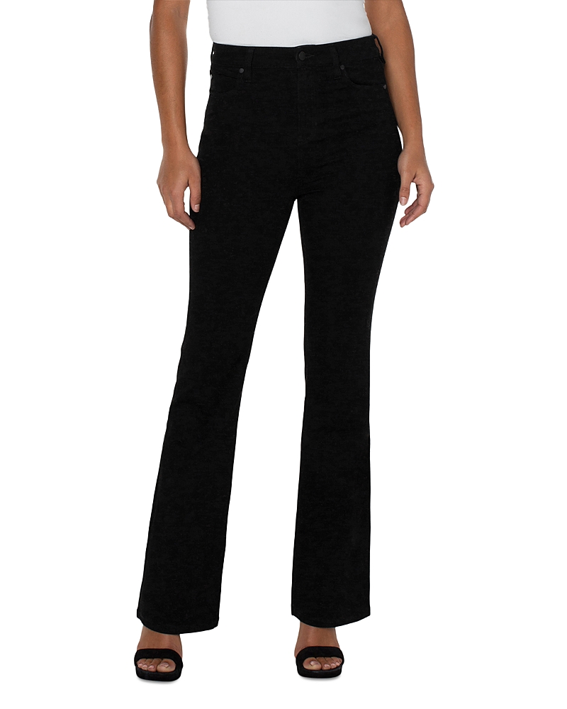 Liverpool Los Angeles Lucy High Rise Bootcut Jeans In Black Rinse In Black