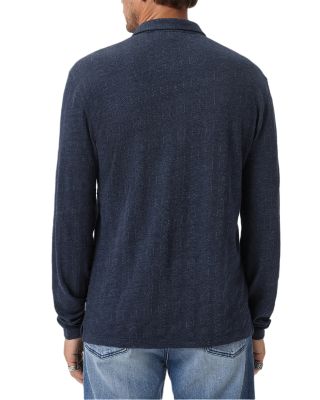 Jalen Jacquard Long Sleeve Polo Shirt