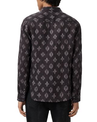 Ross Slim Fit Printed Button Front Shirt