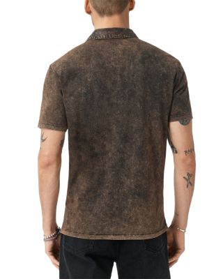 Carsten Open Collar Denim Polo Shirt