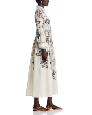 Mandarin Collar Maxi Dress