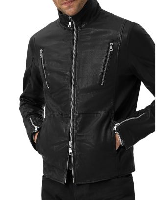 オンワード樫山　john varvatos レザージャケット　黒　ブルゾン　50 John Varvatos Jared Racer Leather Jacket | Bloomingdale's Men